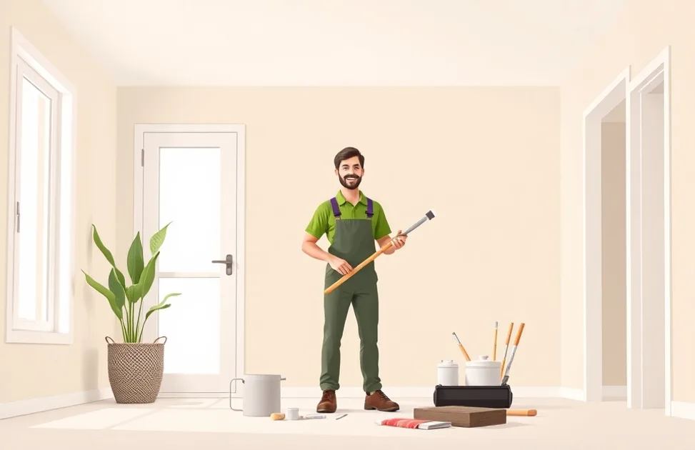 Intérieur rénové après travaux de peinture à Lisieux